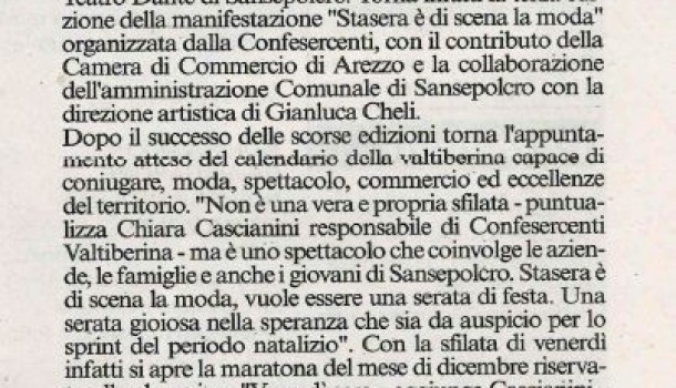Corriere di Arezzo 25 novembre 2015