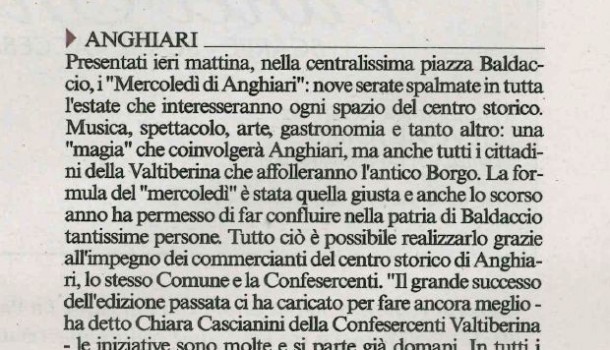 Corriere di Arezzo 5 luglio 2016