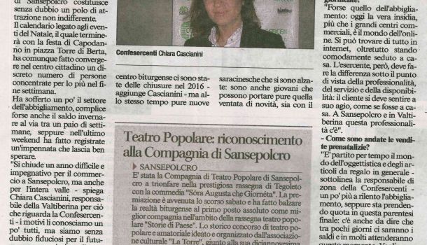 Corriere di Arezzo 20 dicembre 2016