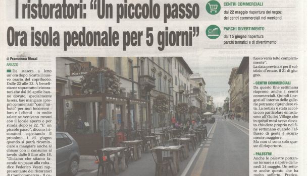 Corriere di Arezzo 19 maggio 2021