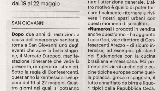 La Nazione di Arezzo 6 maggio 2022
