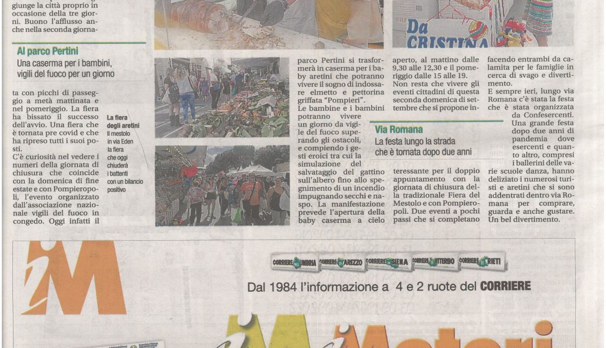 Corriere di Arezzo 11 settembre 2022 Confesercenti